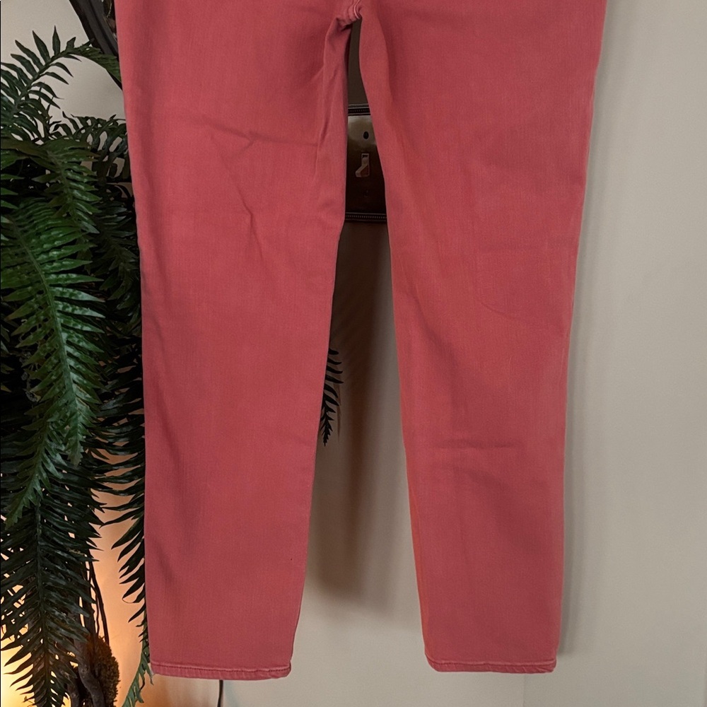 Chico's Pull On Jegging Ankle Denim Jeans Coral Cotton Stretch Skinny Slim - Picture 8 of 13